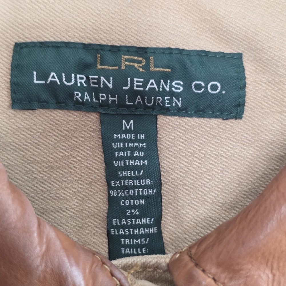 Vintage LRL Lauren Jeans Co Brown Denim Jacket Women's Size M - Picture 4 of 10